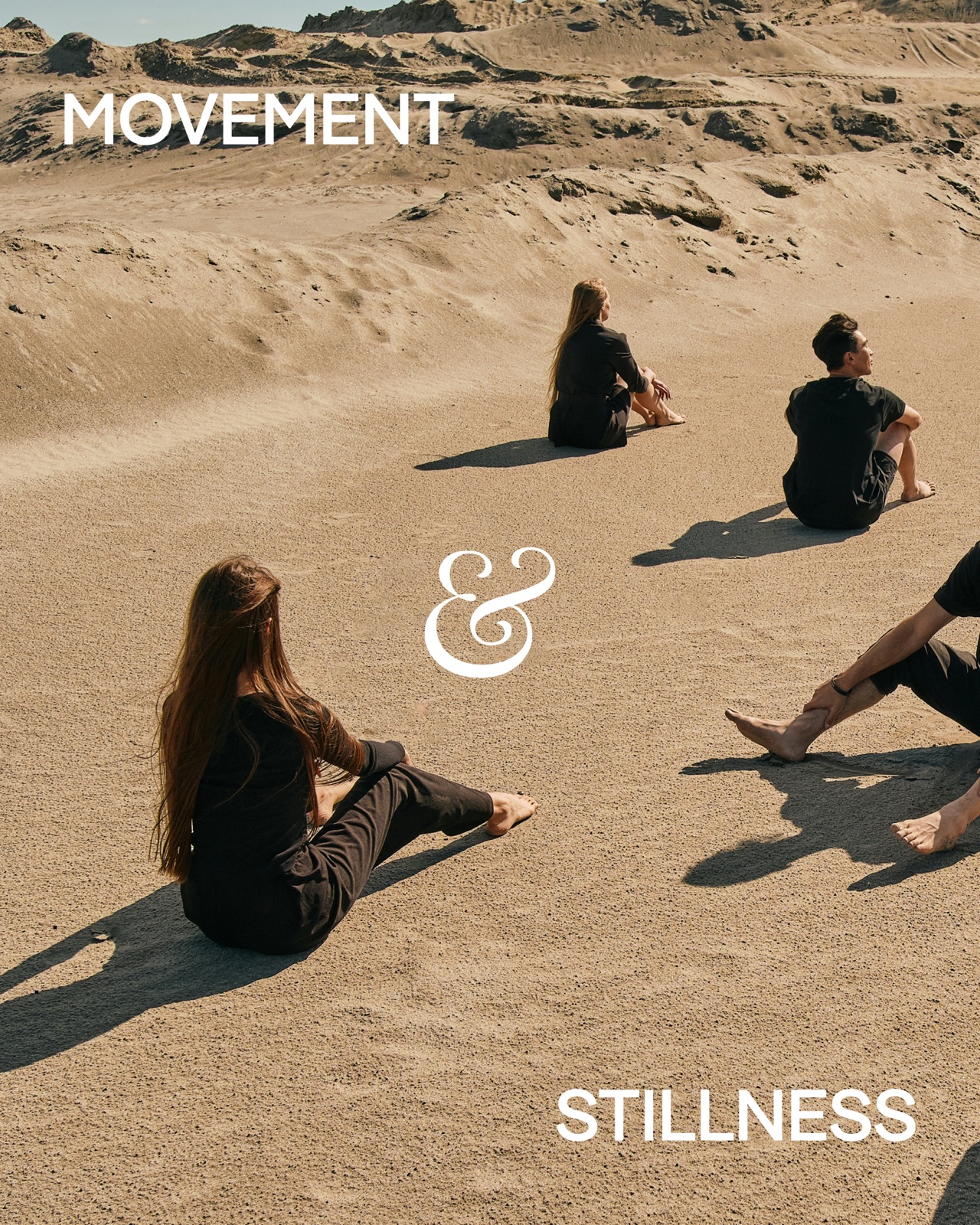 Group on a dune, mid-practice.